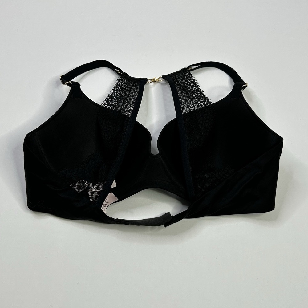 Victoria's Secret Incredible Lined Demi Bra 32C Black Lace Convertible Straps - Picture 4 of 10